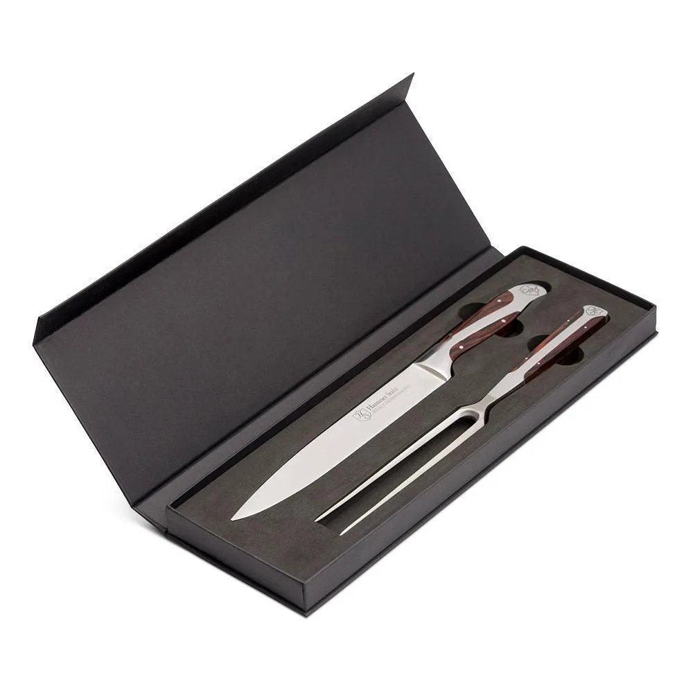 Hammer Stahl BBQ Carving Knife & Fork Gift Set