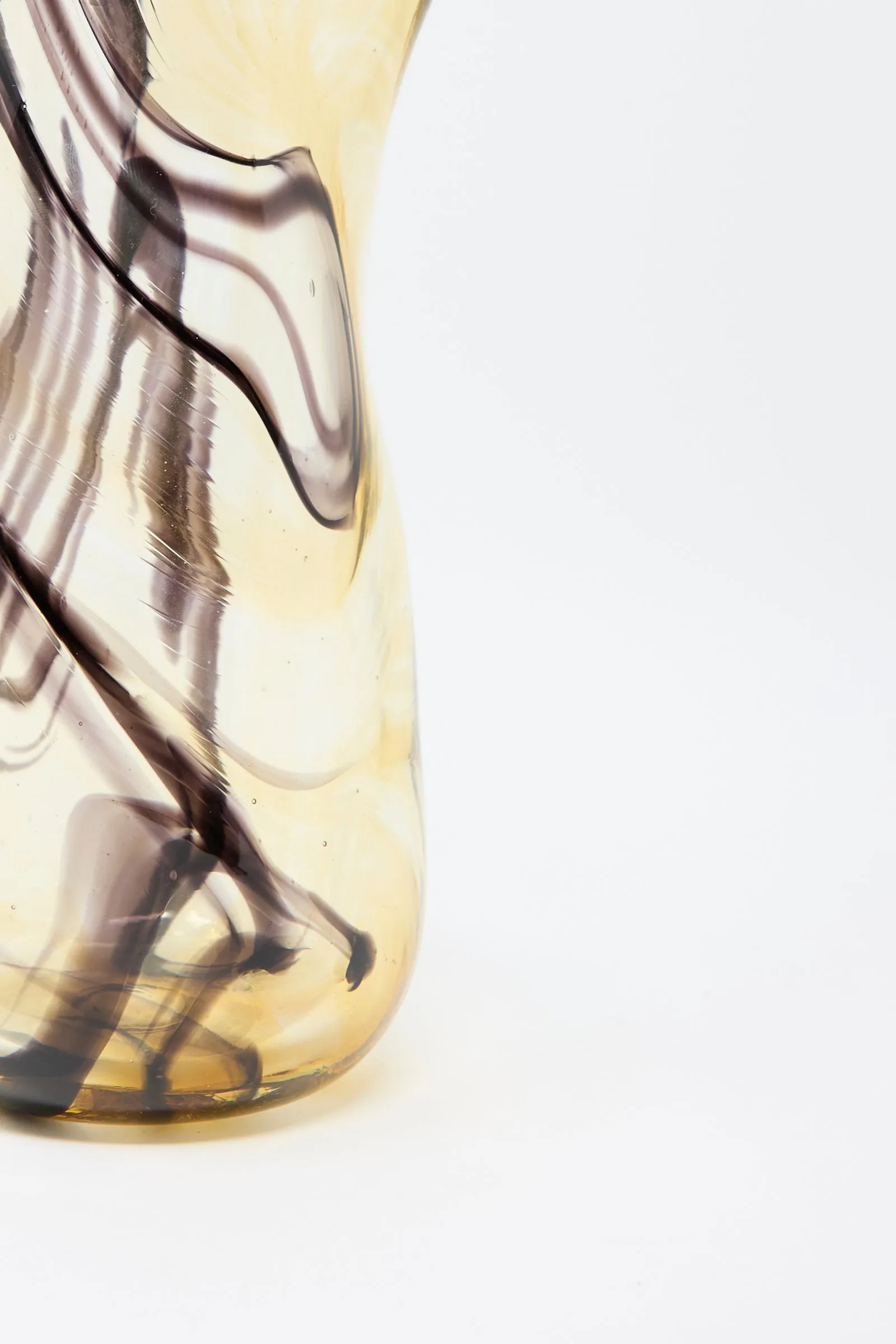 Hand Blown Fumé Carafe in Smoke and Tobacco