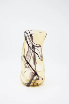 Hand Blown Fumé Carafe in Smoke and Tobacco