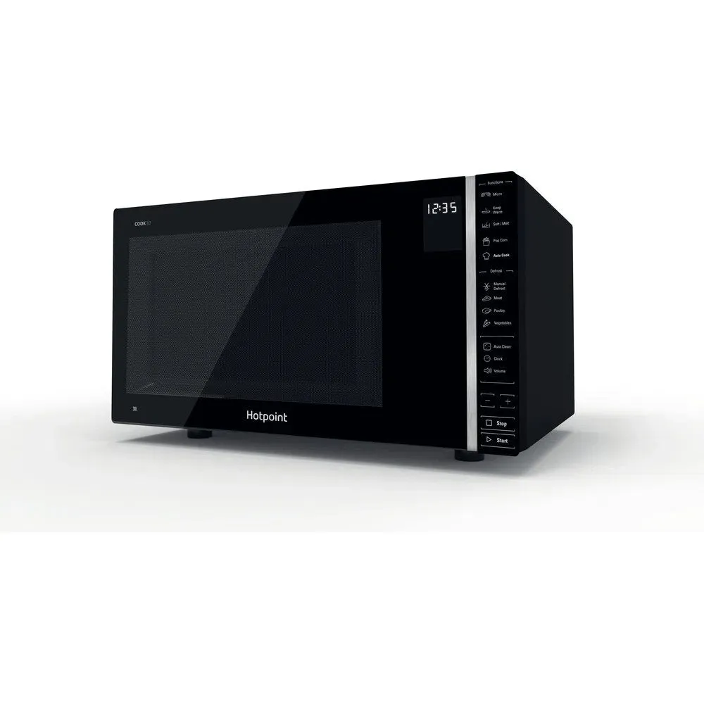 Hotpoint MWH301B 30 Litre Freestanding Microwave, 53.9cm Wide - Black