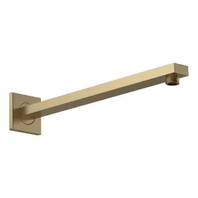 Hudson Reed Ceiling Small Rectangular Fixed Shower Arm - Brushed Brass