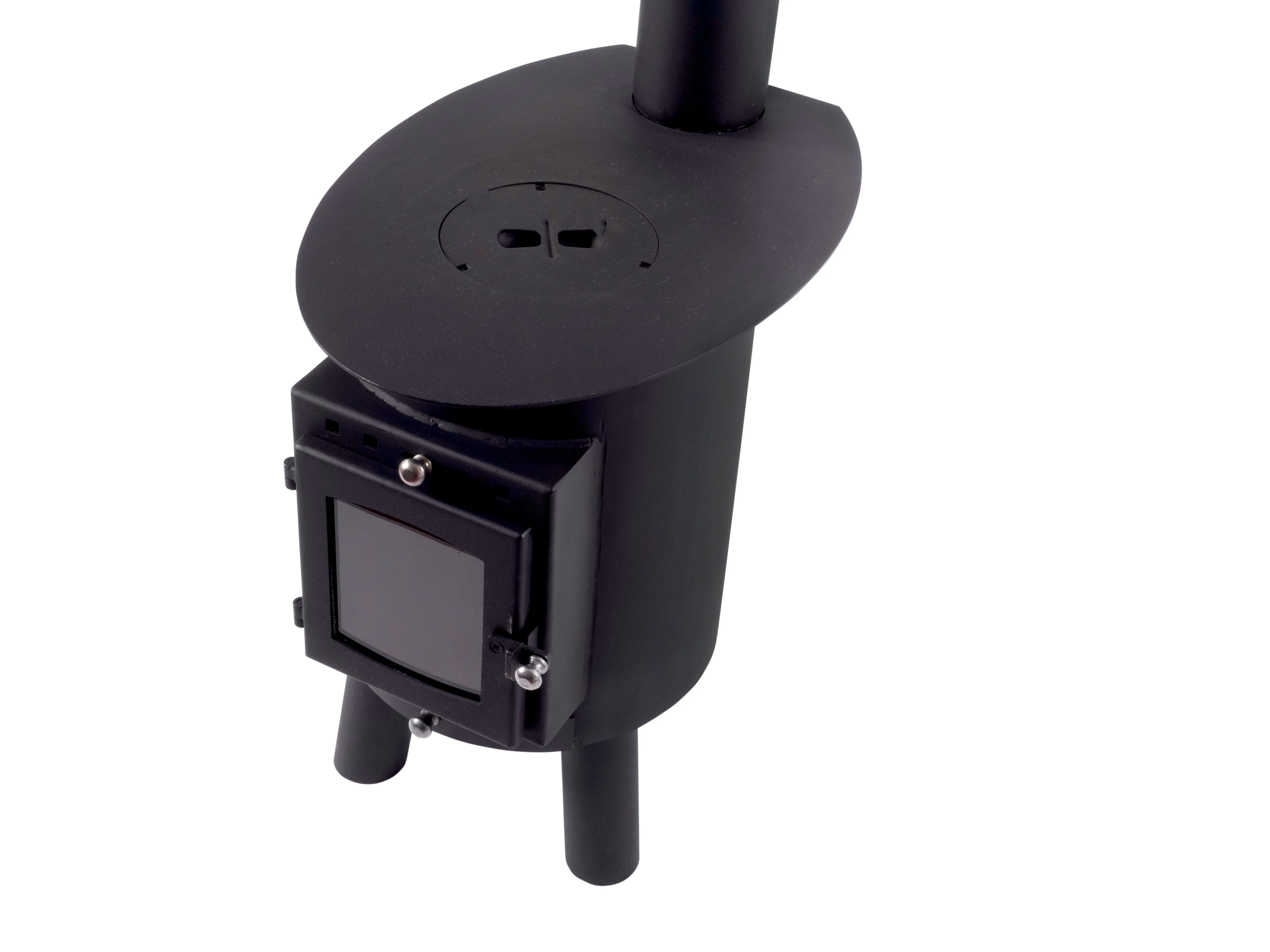 Hygge Oval Wood Stove | 4.5kw 18kg | Single Wall Flue Package