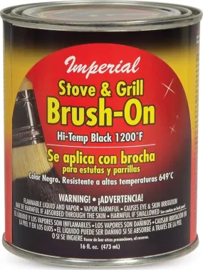 Imperial CH0134 Stove and Grill Paint, Liquid, Black, Solvent, 16 fl-oz Can :EA: QUANTITY: 1