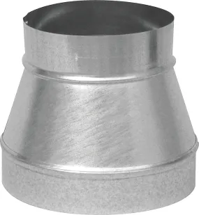 Imperial GV1200 Stove Pipe Reducer, 6 x 5 in, 26 ga Thick Wall, Galvanized :EA: QUANTITY: 1