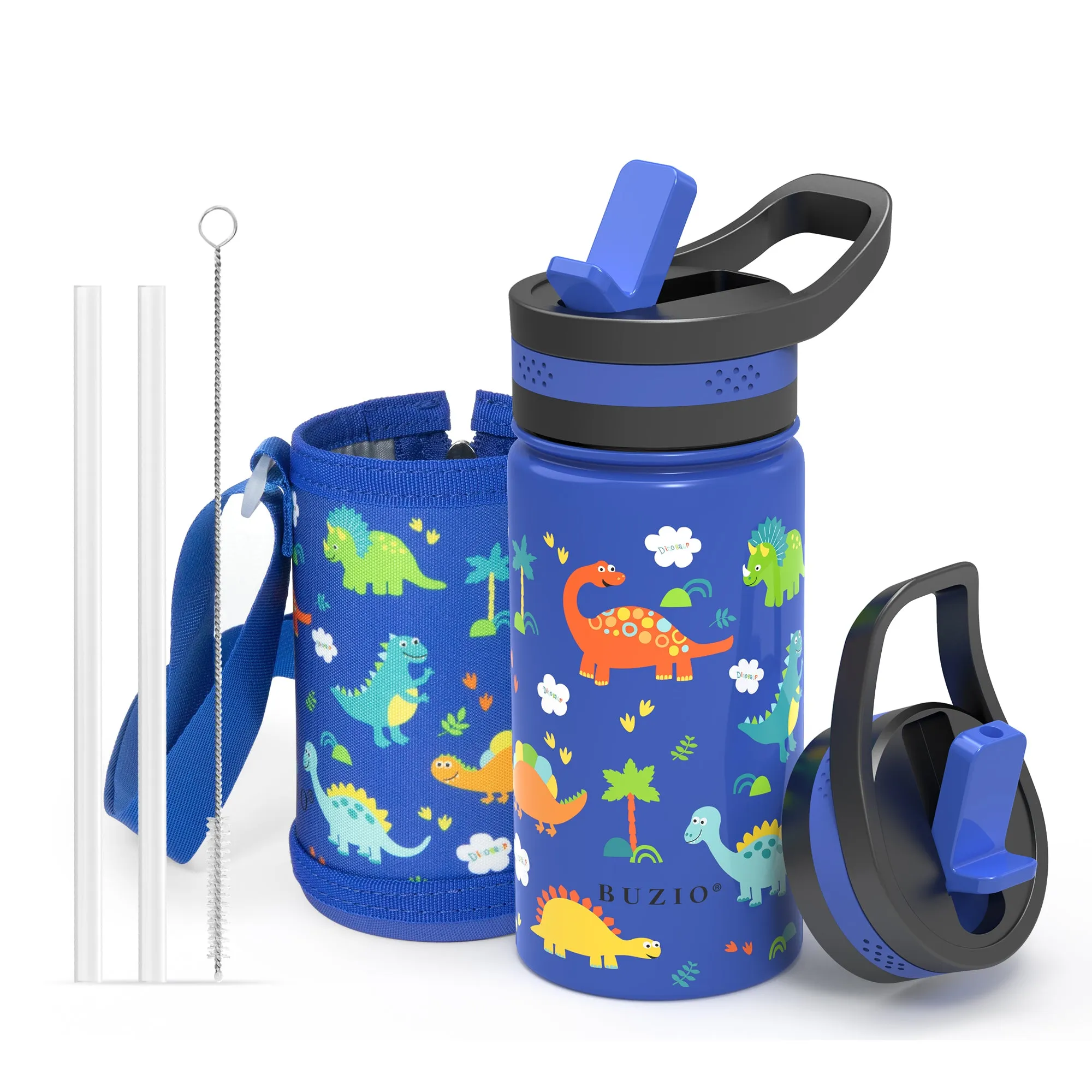 Insulated Water Bottle with Straw Lid for Kids | 14oz