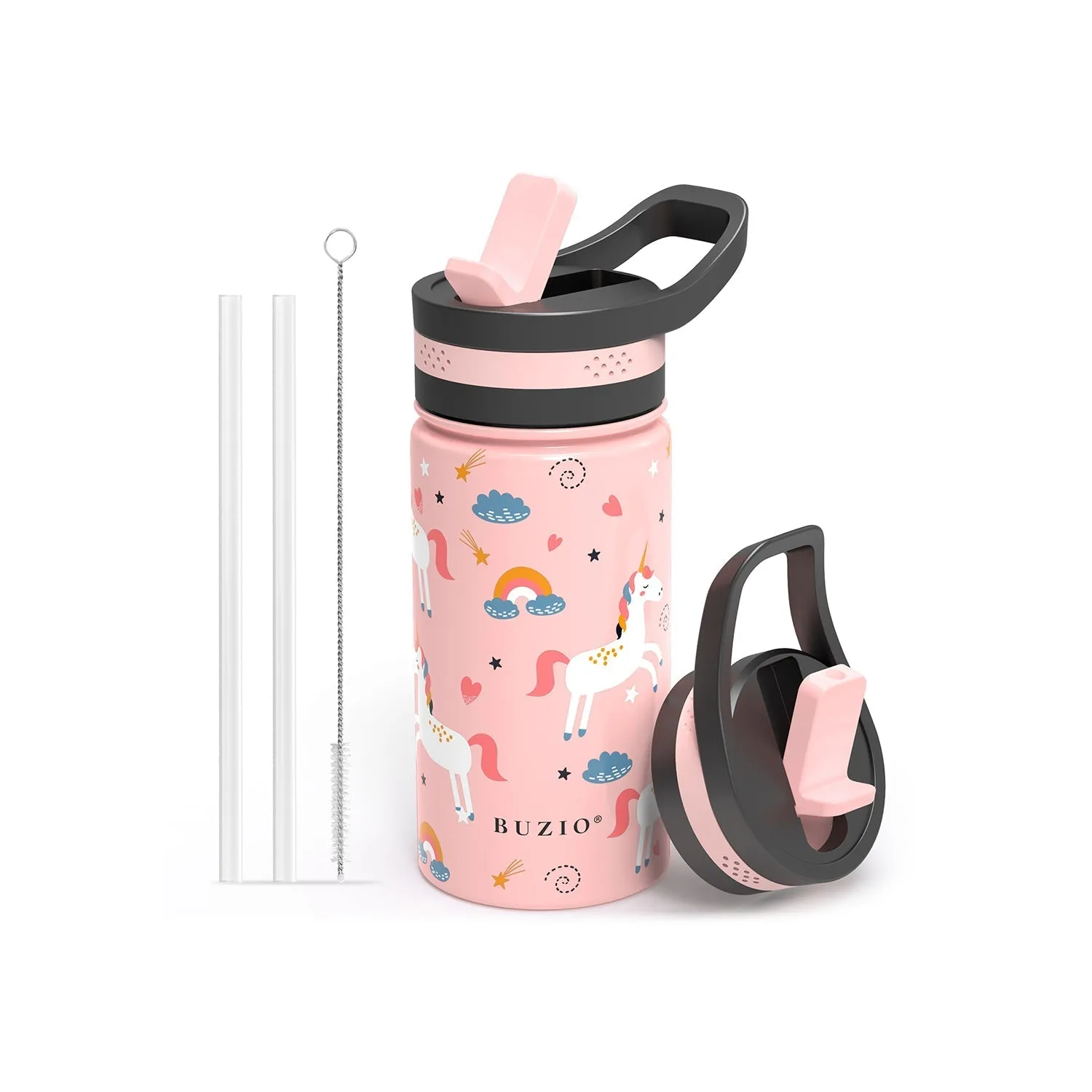 Insulated Water Bottle with Straw Lid for Kids | 14oz