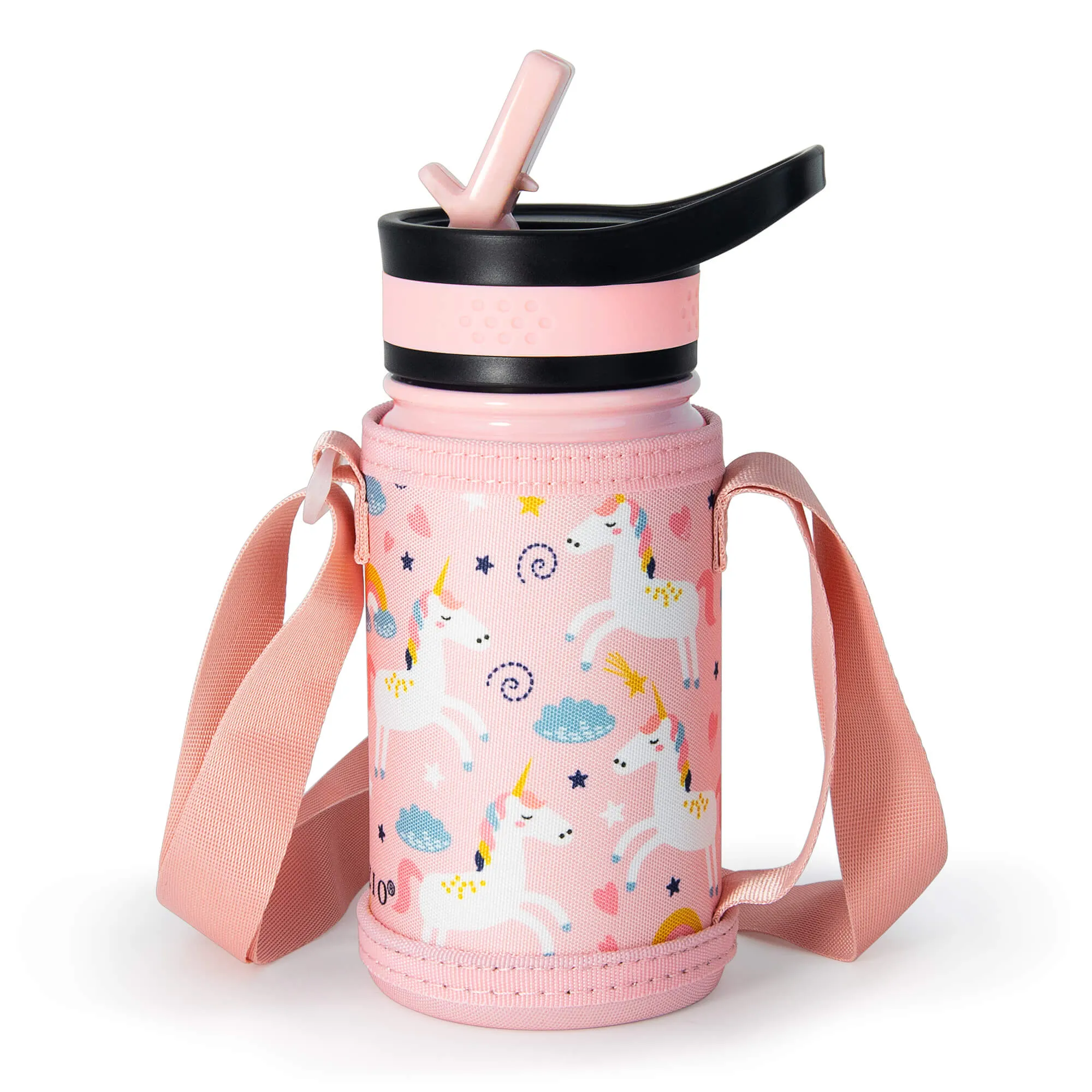 Insulated Water Bottle with Straw Lid for Kids | 14oz