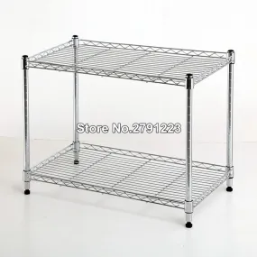 Kitchen corner rack microwave oven rack double-layer countertop oven rack 2 shelves stainless steel storage rack