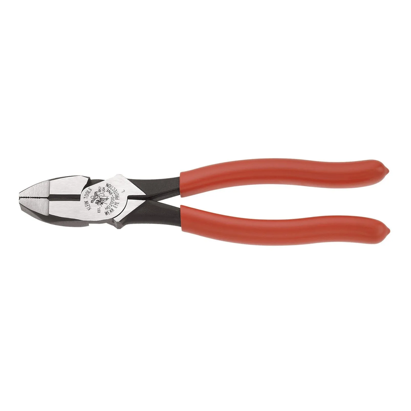 Klein 9'' High-Leverage Side-Cutting Pliers - Heavy-Duty Cutting - HD2000-9NE