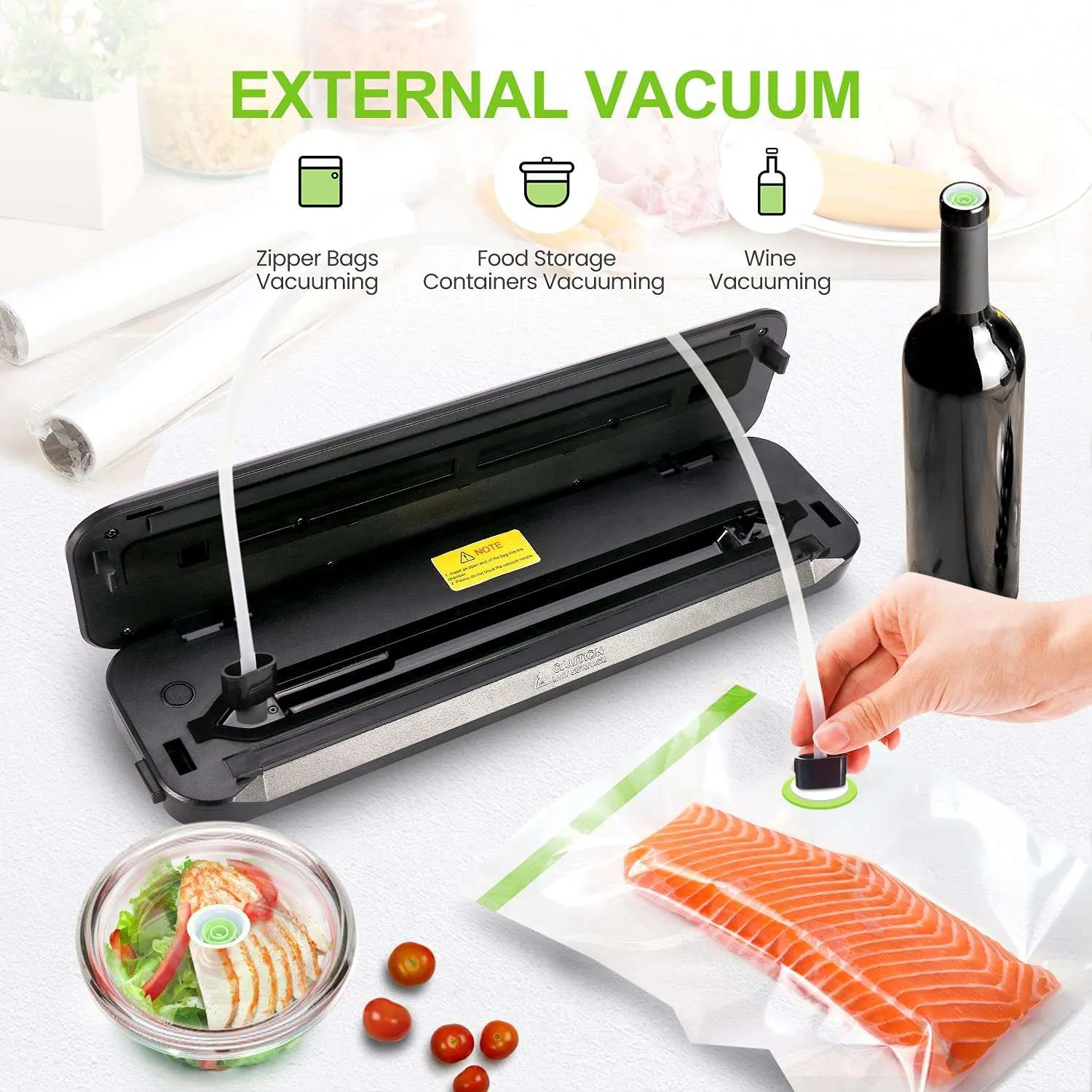 KOIOS VS6621 86Kpa Vacuum Sealer with Cutter, Dry & Moist Modes