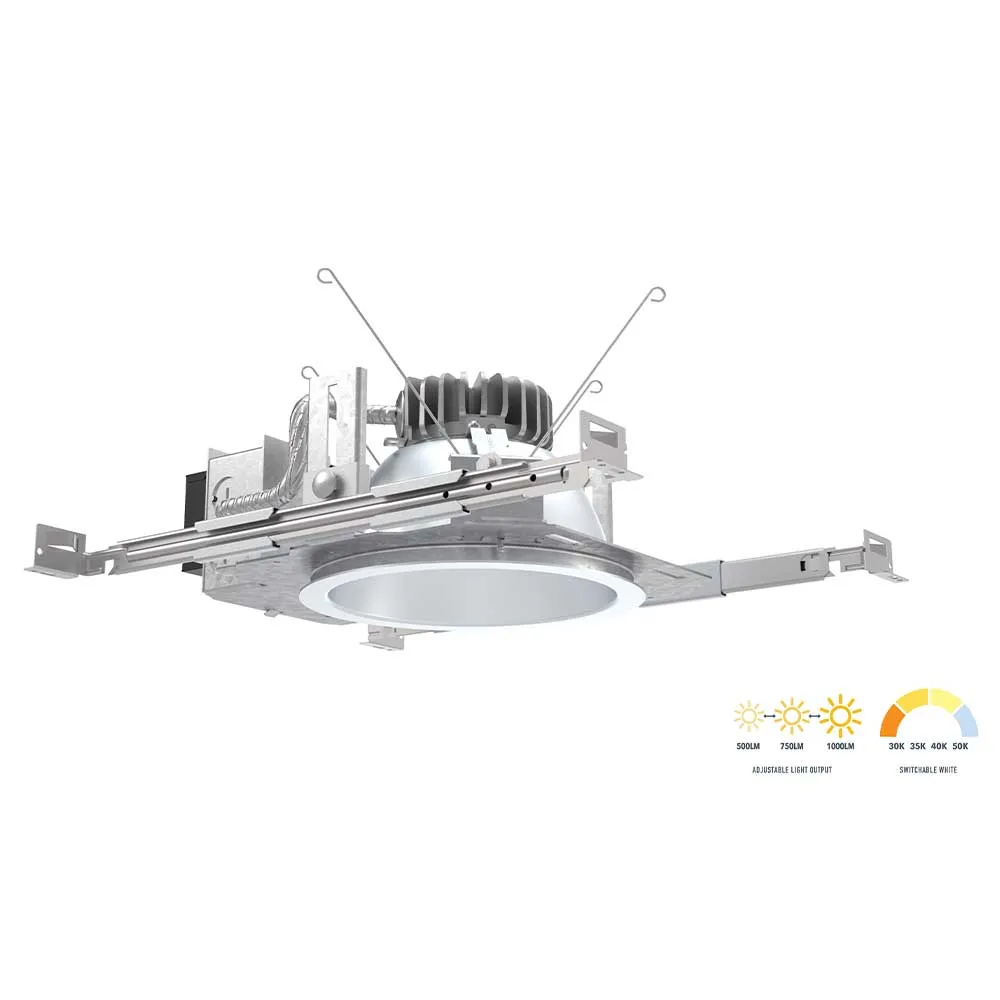 LDN6 Commercial LED Downlight With Battery Backup, 3800 Lumens, 30K|35K|40K|50K - Reflector Sold Separately