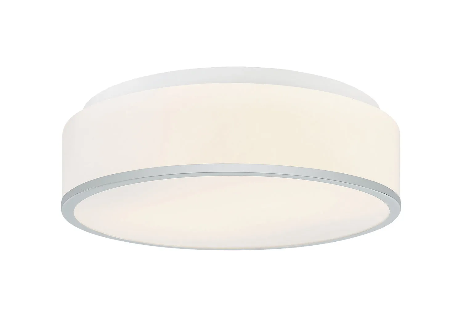 LED Ceiling Mount from the Echo Collection in Chrome Finish by Matteo Lighting