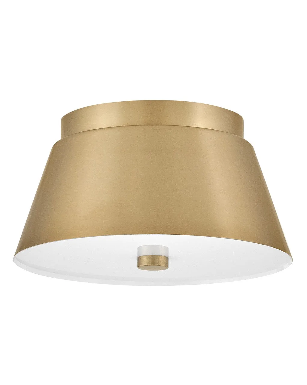 LED Flush Mount from the Tess Collection in Lacquered Brass Finish by Lark