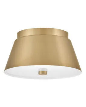 LED Flush Mount from the Tess Collection in Lacquered Brass Finish by Lark