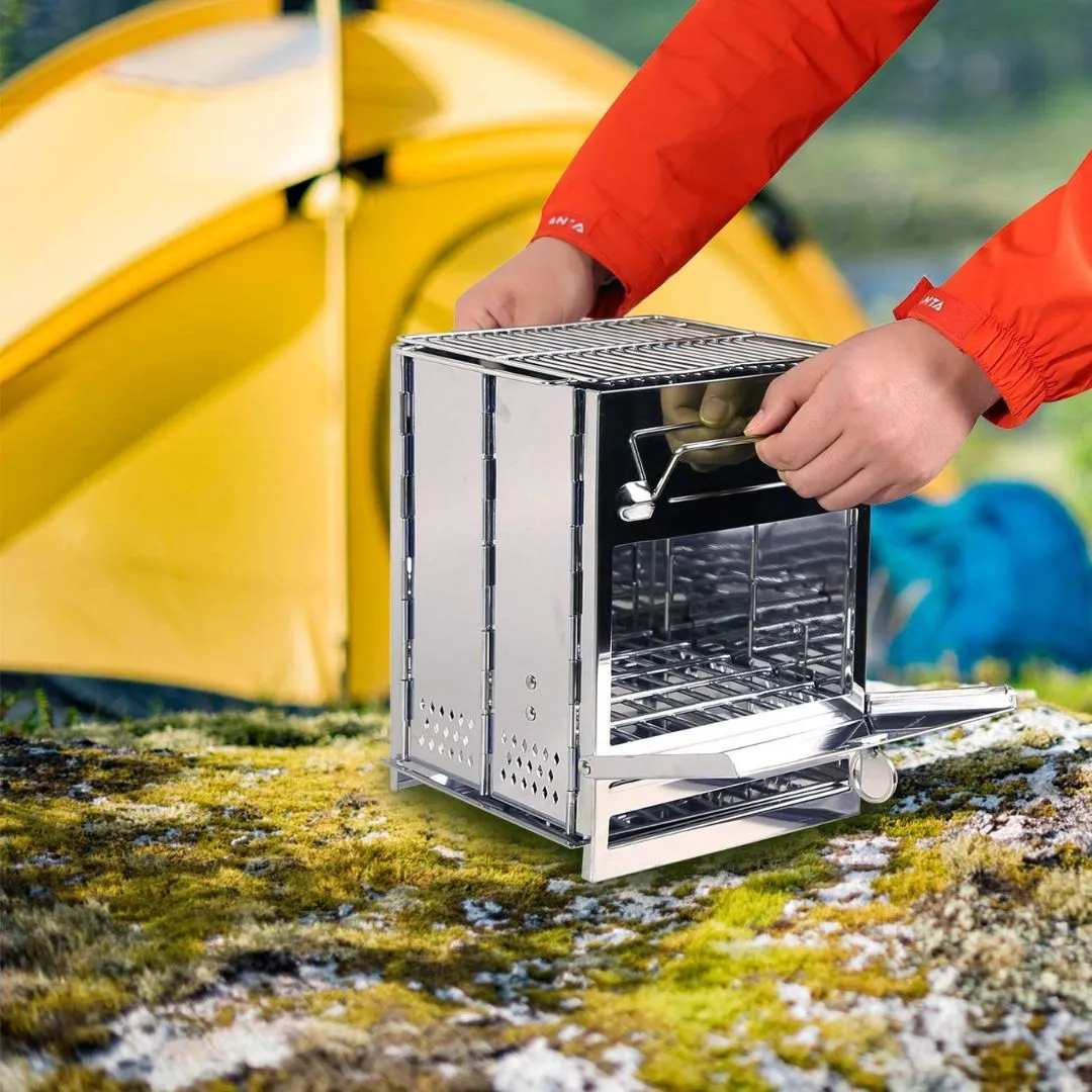 Lifespace Stainless Steel Camping & Hiking Stove in Carry Bag