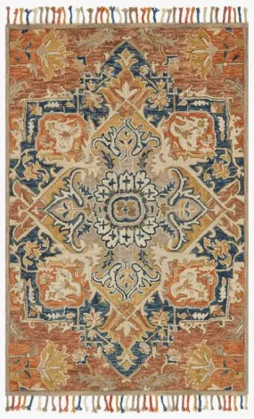 Loloi Rugs Zharah Collection - ZR-10 Rust/Blue