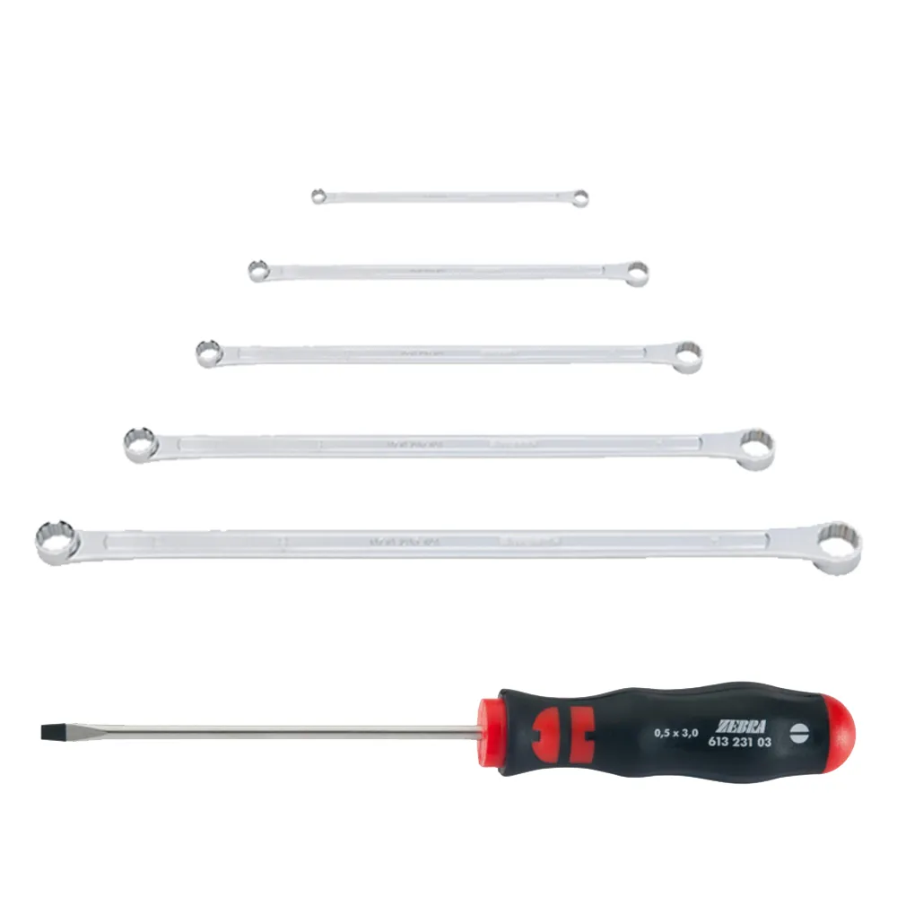 Long Box End Metric Wrench Set   FREE Screwdriver