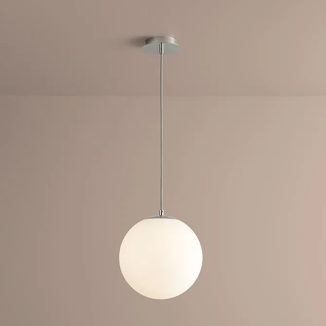 Luna 12" Globe Pendant - Polished Nickel