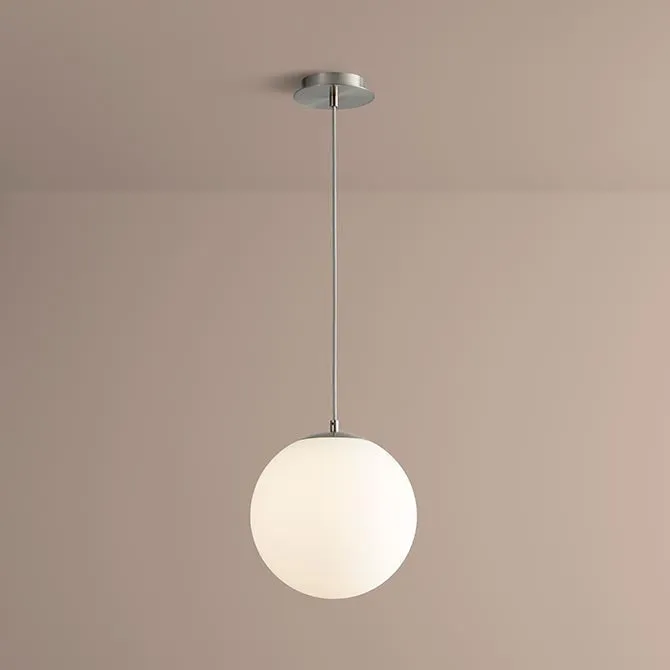 Luna 12" Globe Pendant - Satin Nickel