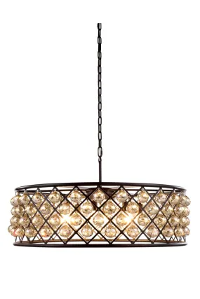 MADISON 8 LIGHT CHANDELIER, MATTE BLACK