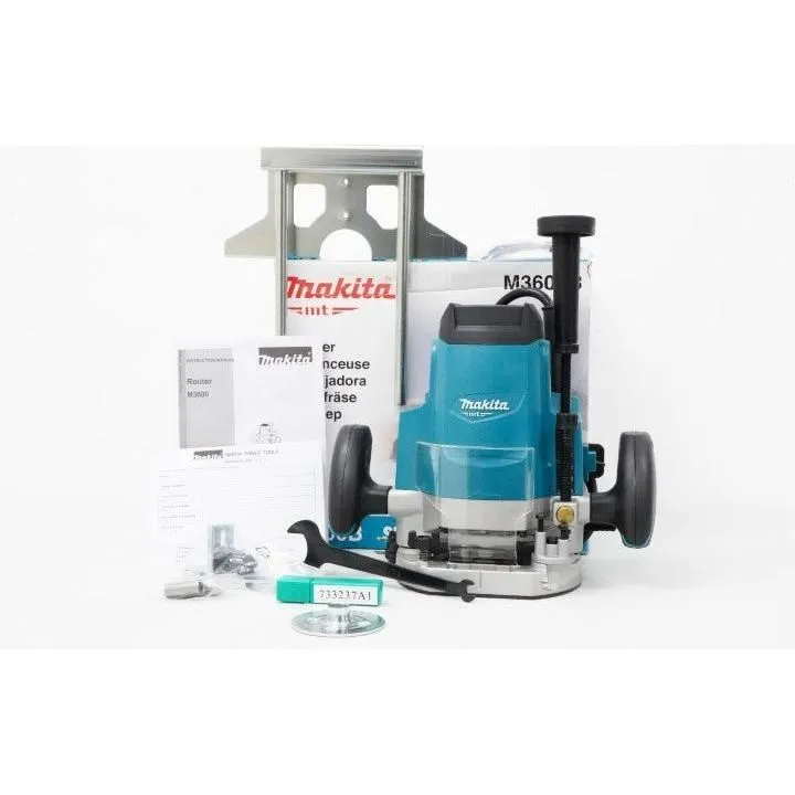 Makita MT M3600B Plunge Router (1/4"&1/2") 1,650W