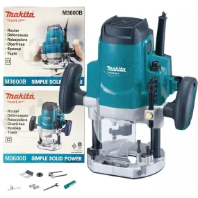 Makita MT M3600B Plunge Router (1/4"&1/2") 1,650W