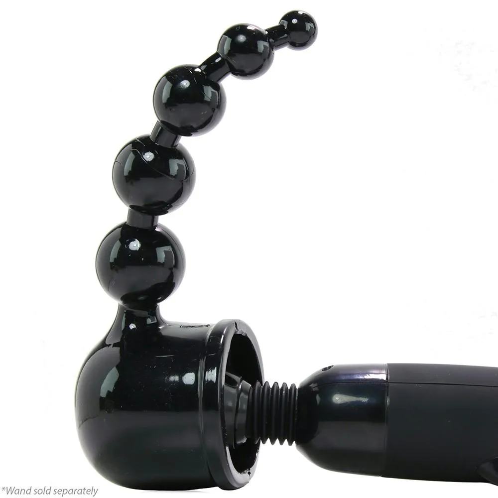 Master Series Thunder Beads Anal Wand Attachment in Black