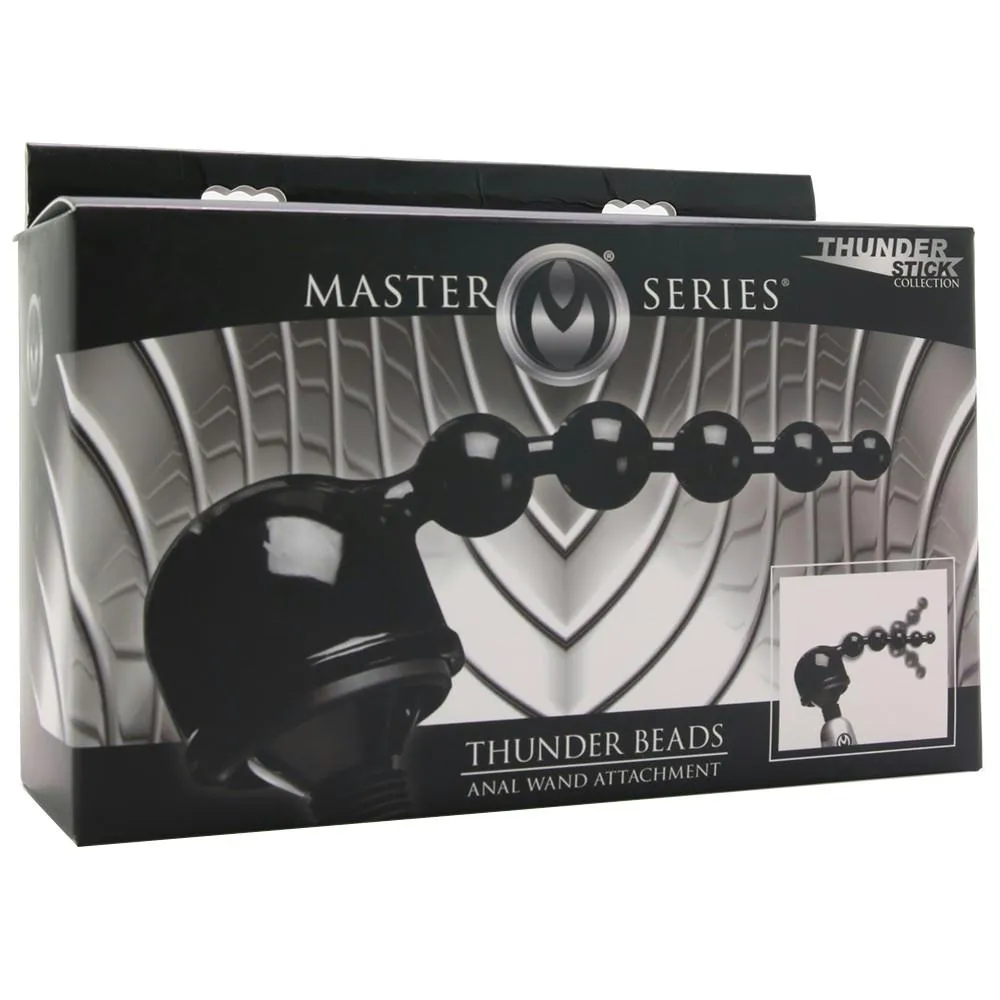 Master Series Thunder Beads Anal Wand Attachment in Black