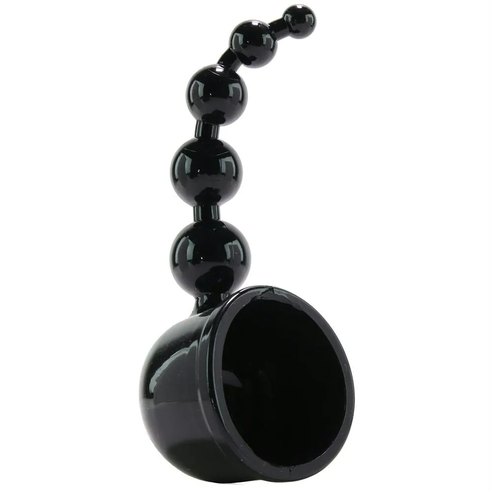 Master Series Thunder Beads Anal Wand Attachment in Black