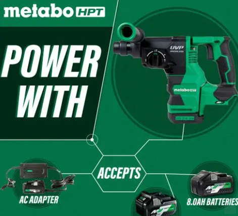 Metabo 36V MultiVolt™ 1-1/8" SDS Plus Rotary Hammer w/ UVP (Tool Only) {DH3628DAQ4}