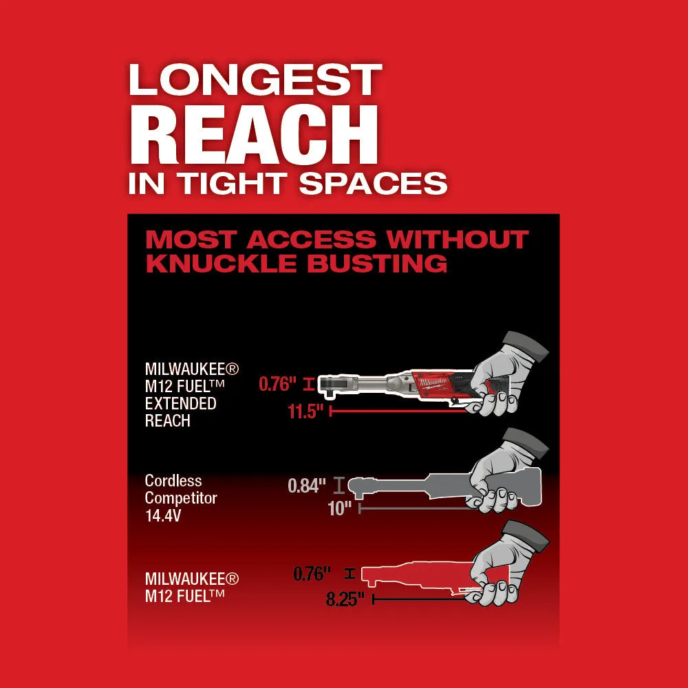 Milwaukee 2560-20 M12 FUEL™ 3/8 in. Extended Reach Ratchet