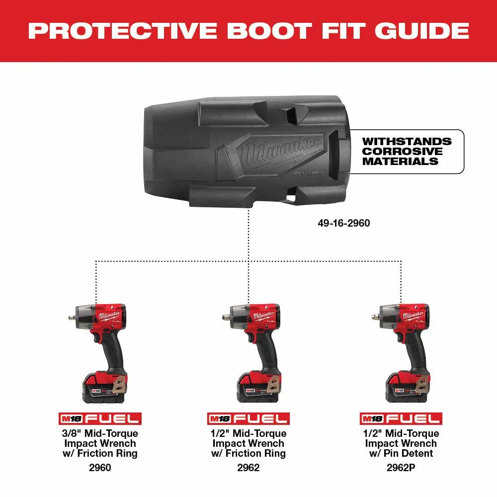 Milwaukee  49-16-2960  "M18 FUEL™ Mid-Torque Impact Wrench Protective Boot "