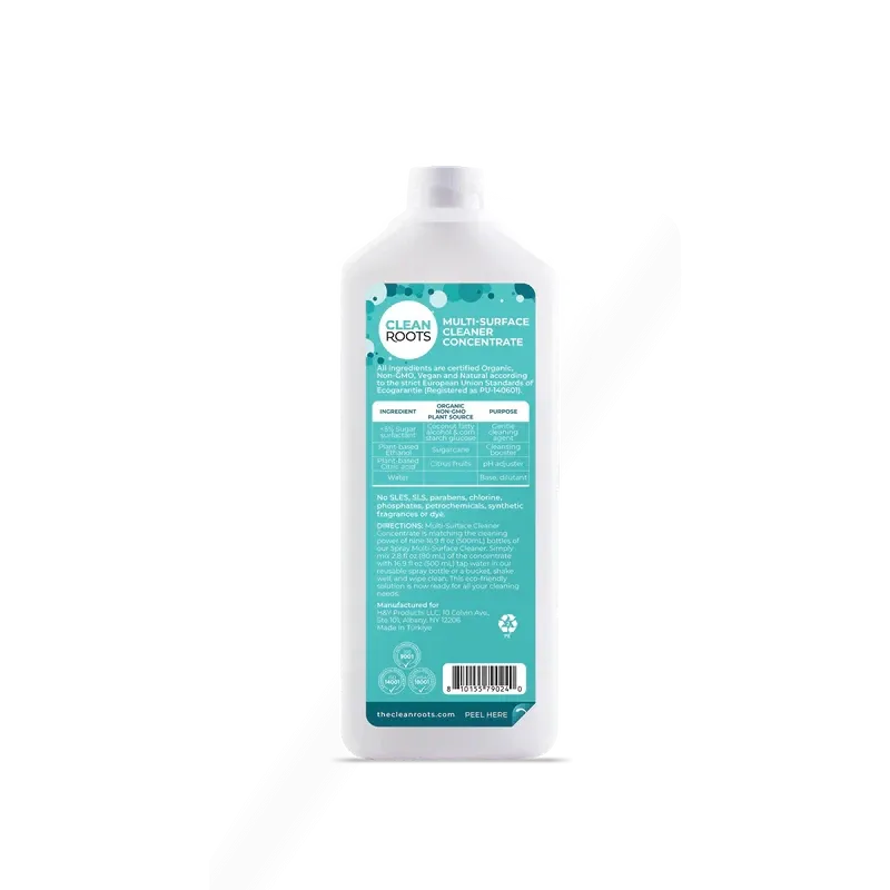 Multi-Surface Cleaner Concentrate 750mL/25.3 Fl. Oz. (Plant-Based All Natural Organic Scent-Free & Hypoallergenic)