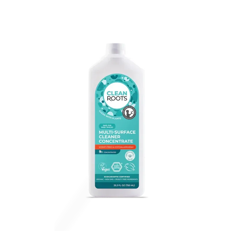 Multi-Surface Cleaner Concentrate 750mL/25.3 Fl. Oz. (Plant-Based All Natural Organic Scent-Free & Hypoallergenic)