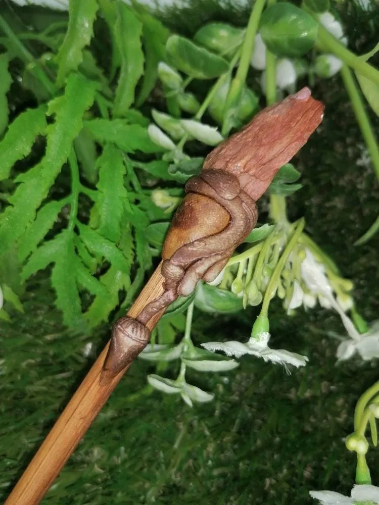 Natural Crystal Pink Calcite Wand -Fairy wand-Wizard wand-Nature Wand Healing Crystal Zodiac Mineral Stone