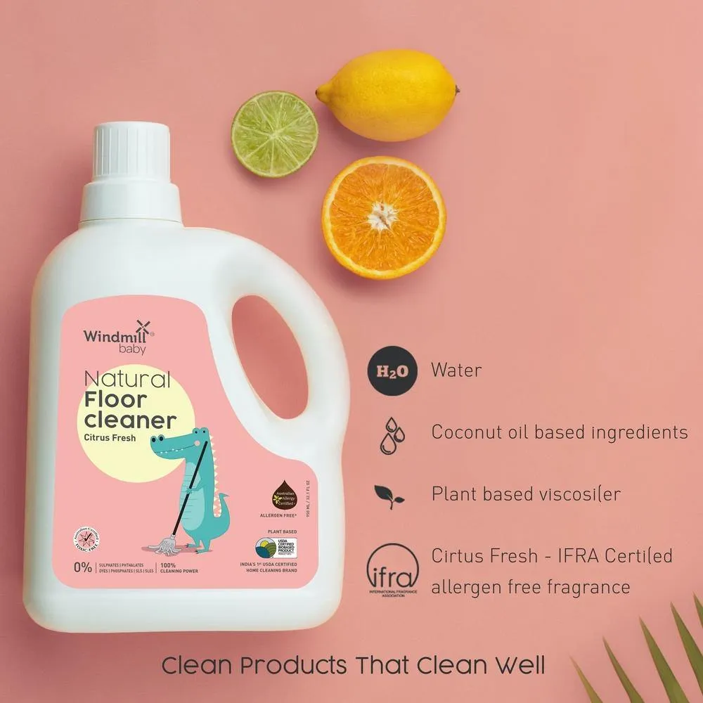 Natural Floor Cleaner Citrus Fresh 2 Ltr Pack