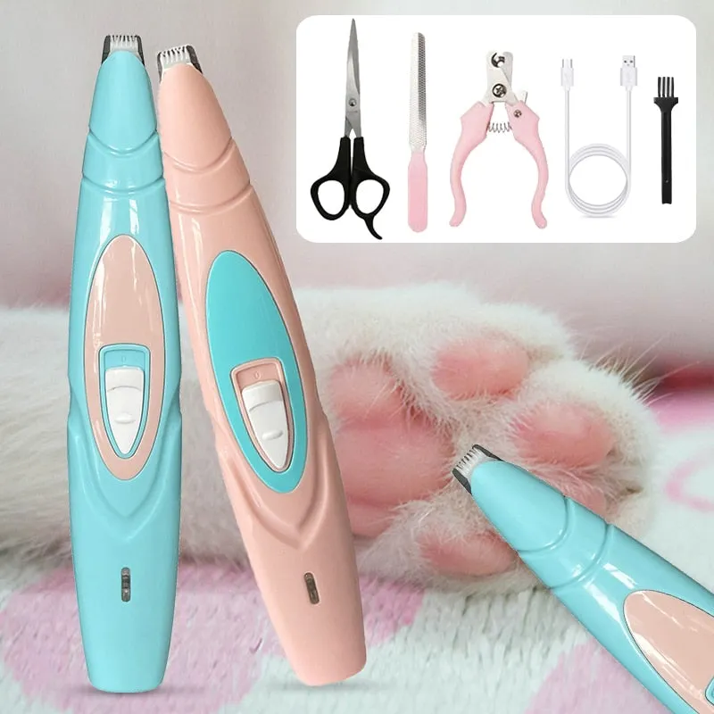 New Electric Dog Clippers ; Pet Foot Hair Trimmer Dog Grooming Shear; Butt /Ear Hair Cutter