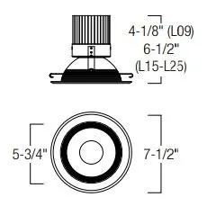 Nora NRM2-612L15 6" Marquise II LED Baffle Trim, 1500 lm