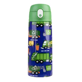 Oasis Insulated Drink Bottle with Sipper 550ml -  Garbage Trucks