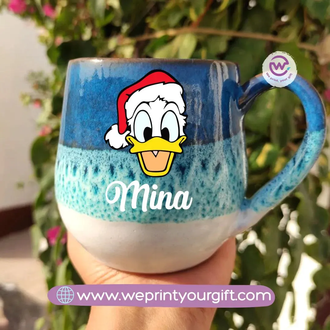 Ocean Handmade Pottery Mug-Christmas