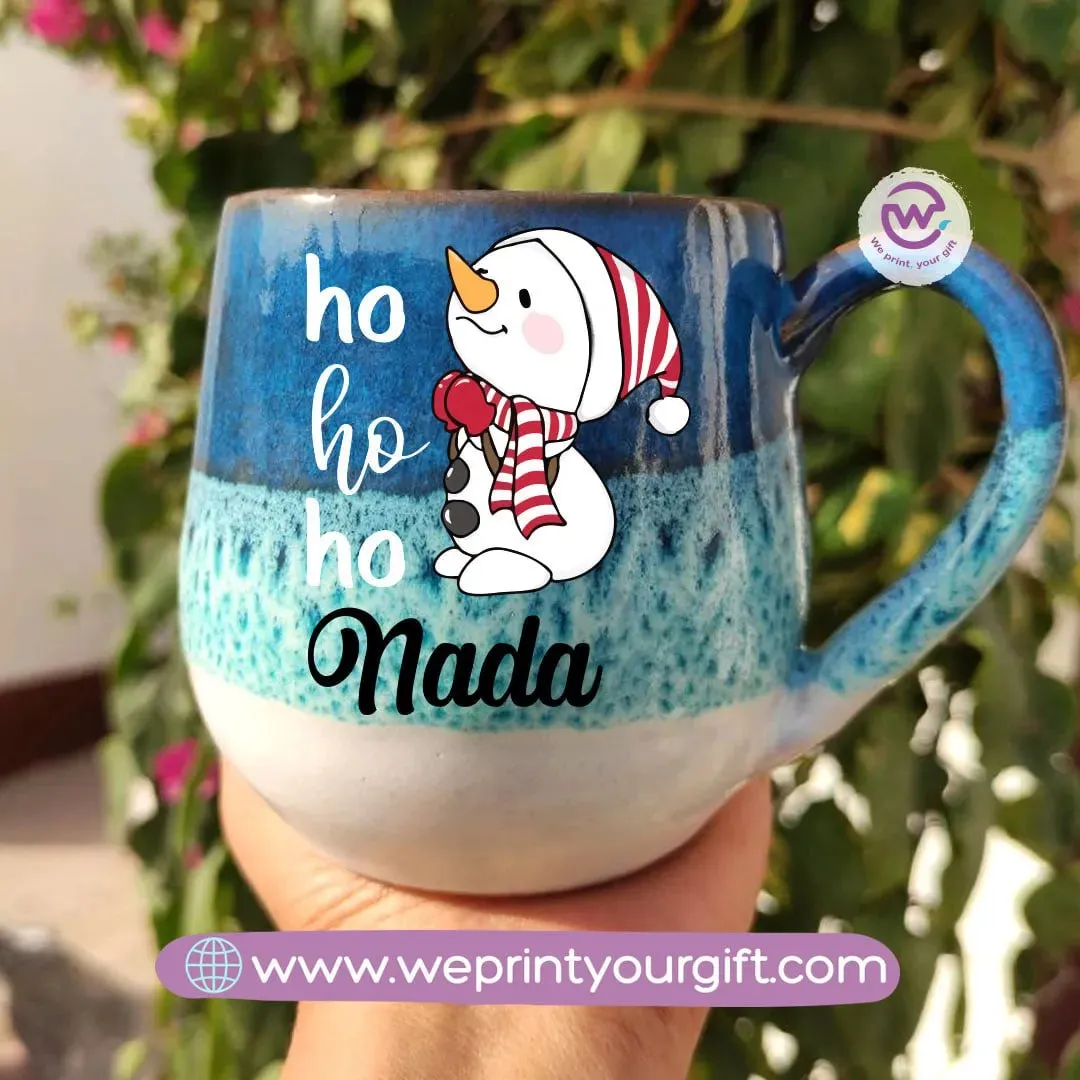 Ocean Handmade Pottery Mug-Christmas