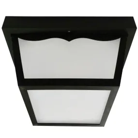 Olden 10 in. Outdoor Flush Mount 700 Lumens 5000K Black Finish