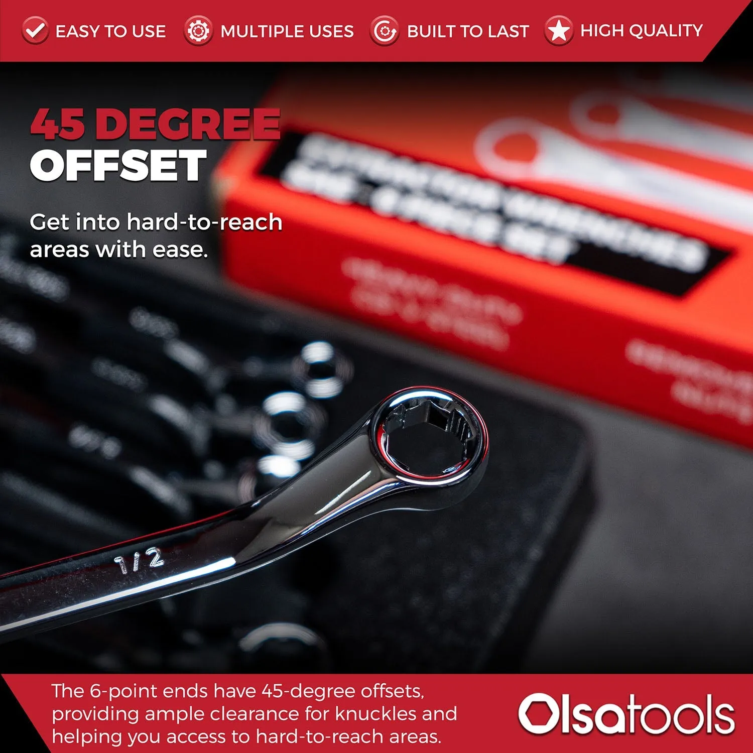 Olsa Tools Offset Bolt Extractor Wrench Set