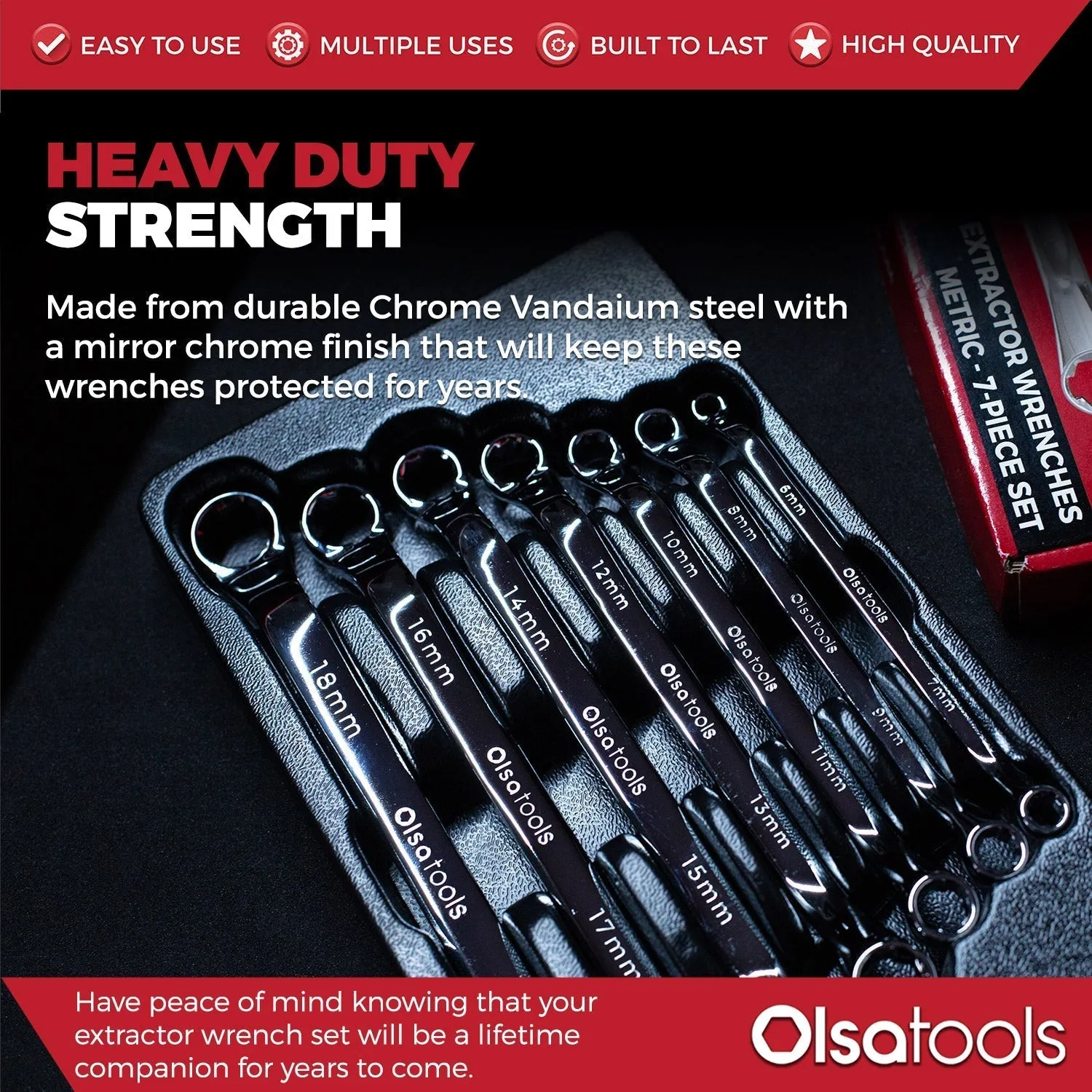 Olsa Tools Offset Bolt Extractor Wrench Set