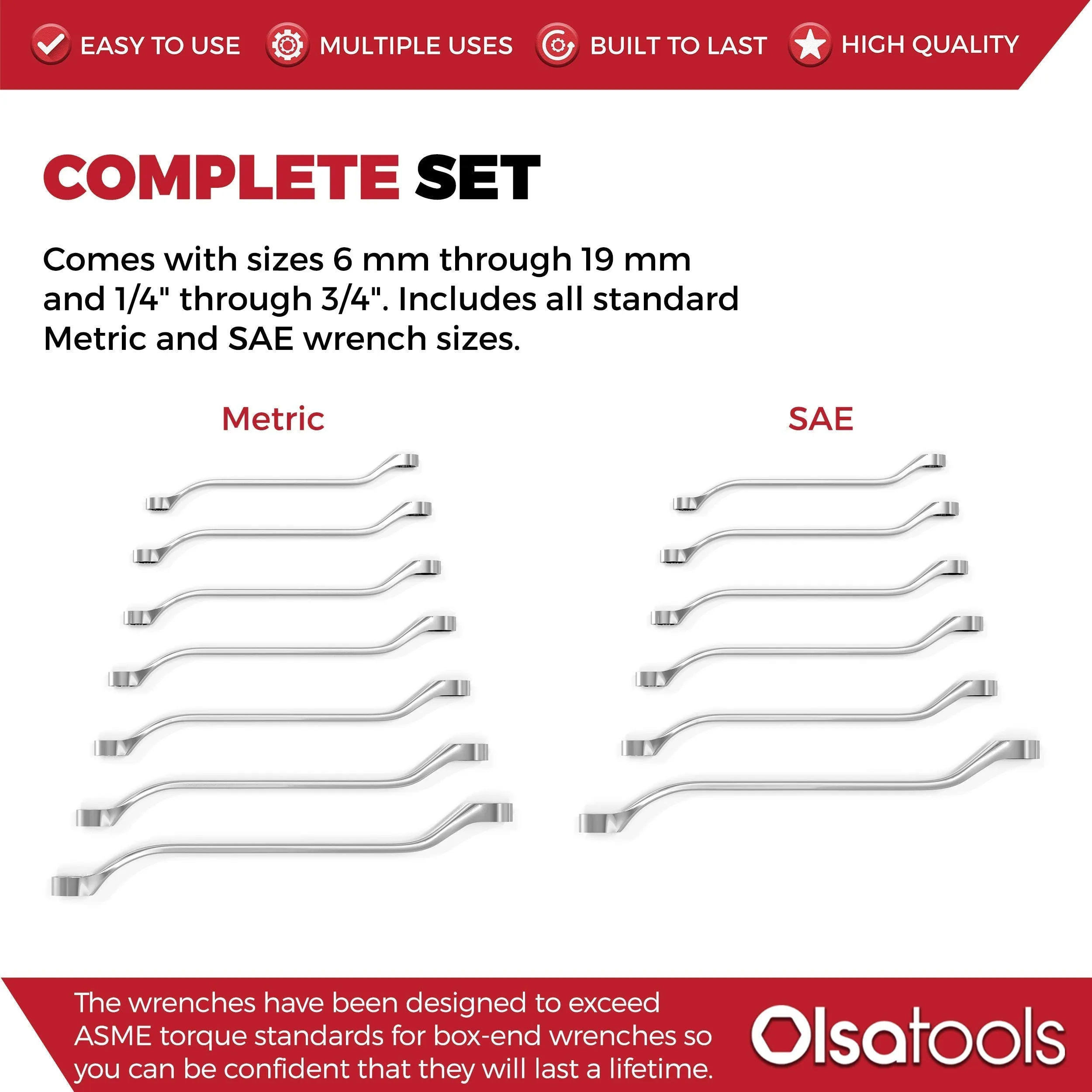 Olsa Tools Offset Bolt Extractor Wrench Set