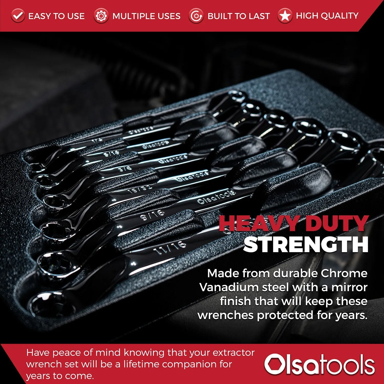 Olsa Tools Offset Bolt Extractor Wrench Set