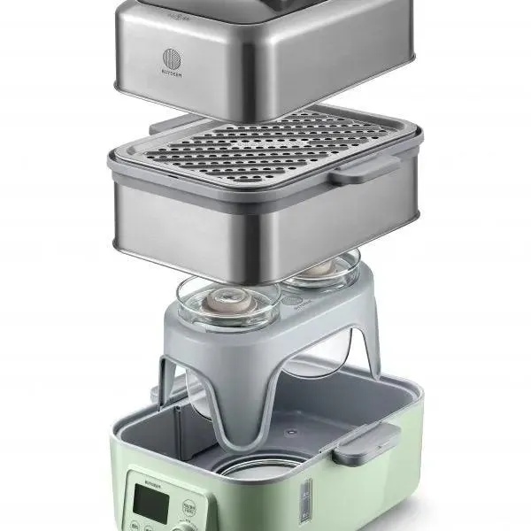 (OPEN BOX) Electric Food Steamer 5QT (Stew Pots Included)