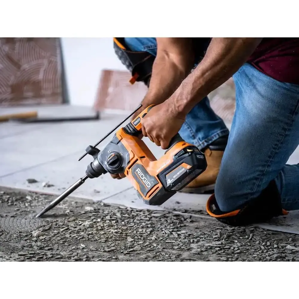 Open Box -  RIDGID 18V Brushless 1-inch SDS-Plus Rotary Hammer (Tool-Only)