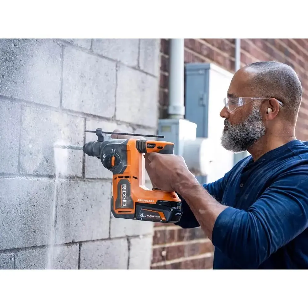 Open Box -  RIDGID 18V Brushless 1-inch SDS-Plus Rotary Hammer (Tool-Only)