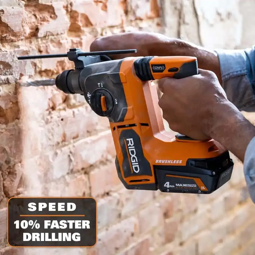 Open Box -  RIDGID 18V Brushless 1-inch SDS-Plus Rotary Hammer (Tool-Only)